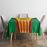 Custom Amazon Warriors Guyana Cricket Tablecloth Ready For Glory Yellow Version - Wonder Print Shop