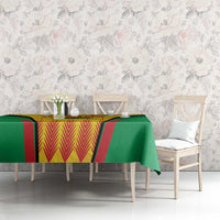 Custom Amazon Warriors Guyana Cricket Tablecloth Ready For Glory Yellow Version - Wonder Print Shop