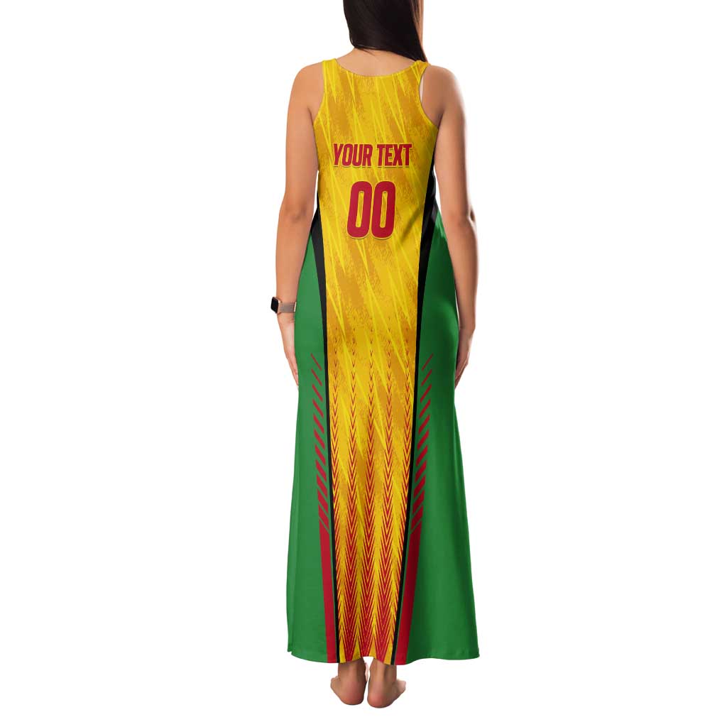Custom Amazon Warriors Guyana Cricket Tank Maxi Dress Ready For Glory Yellow Version - Wonder Print Shop