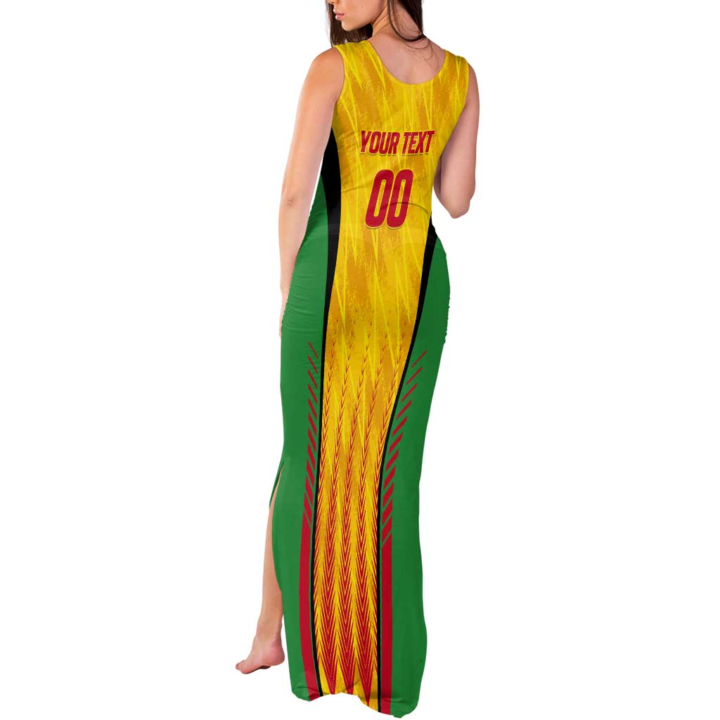 Custom Amazon Warriors Guyana Cricket Tank Maxi Dress Ready For Glory Yellow Version - Wonder Print Shop