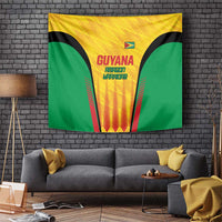 Custom Amazon Warriors Guyana Cricket Tapestry Ready For Glory Yellow Version - Wonder Print Shop