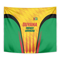 Custom Amazon Warriors Guyana Cricket Tapestry Ready For Glory Yellow Version - Wonder Print Shop
