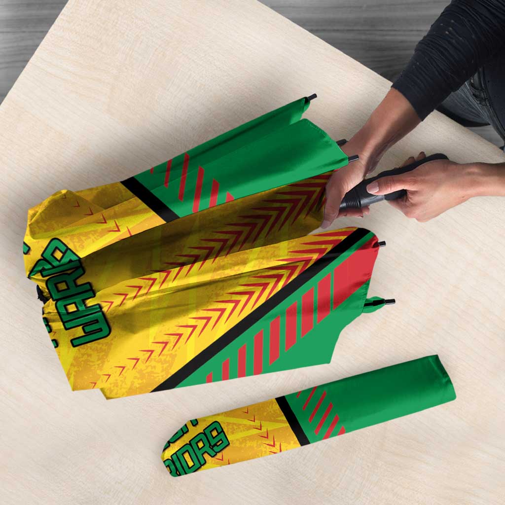 Amazon Warriors Guyana Cricket Umbrella Ready For Glory Yellow Version - Wonder Print Shop