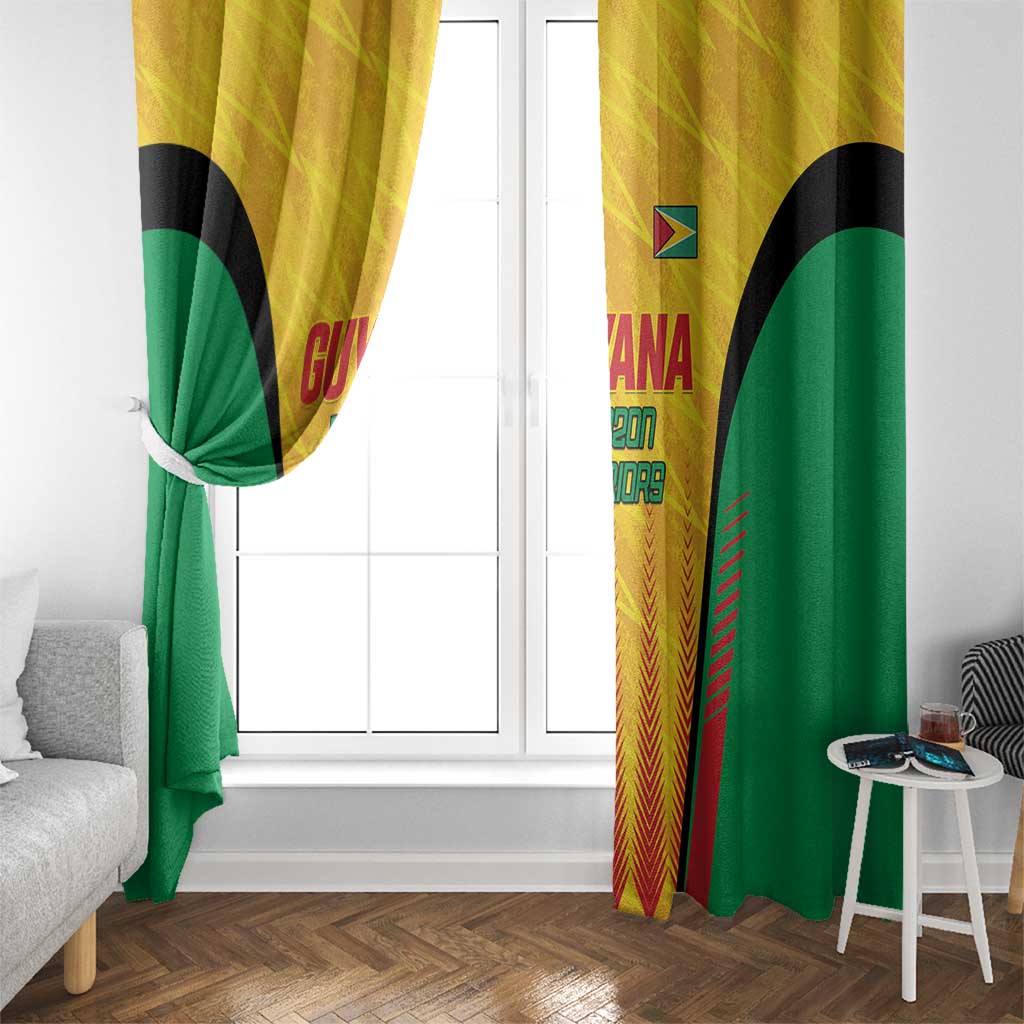 Custom Amazon Warriors Guyana Cricket Window Curtain Ready For Glory Yellow Version - Wonder Print Shop