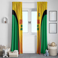 Custom Amazon Warriors Guyana Cricket Window Curtain Ready For Glory Yellow Version - Wonder Print Shop