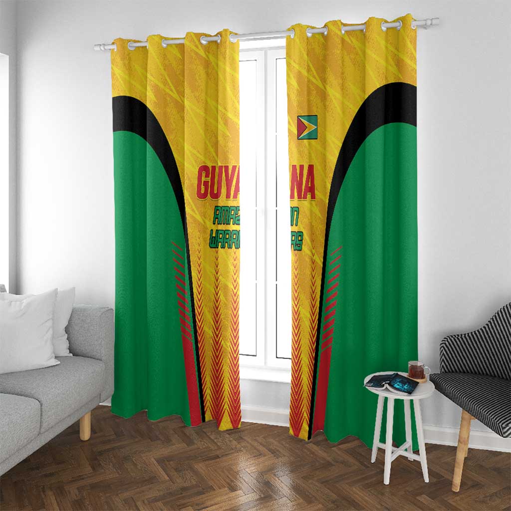 Custom Amazon Warriors Guyana Cricket Window Curtain Ready For Glory Yellow Version - Wonder Print Shop