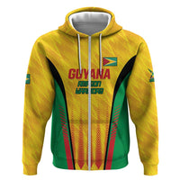 Custom Amazon Warriors Guyana Cricket Zip Hoodie Ready For Glory Yellow Version - Wonder Print Shop