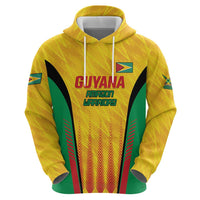 Custom Amazon Warriors Guyana Cricket Zip Hoodie Ready For Glory Yellow Version - Wonder Print Shop