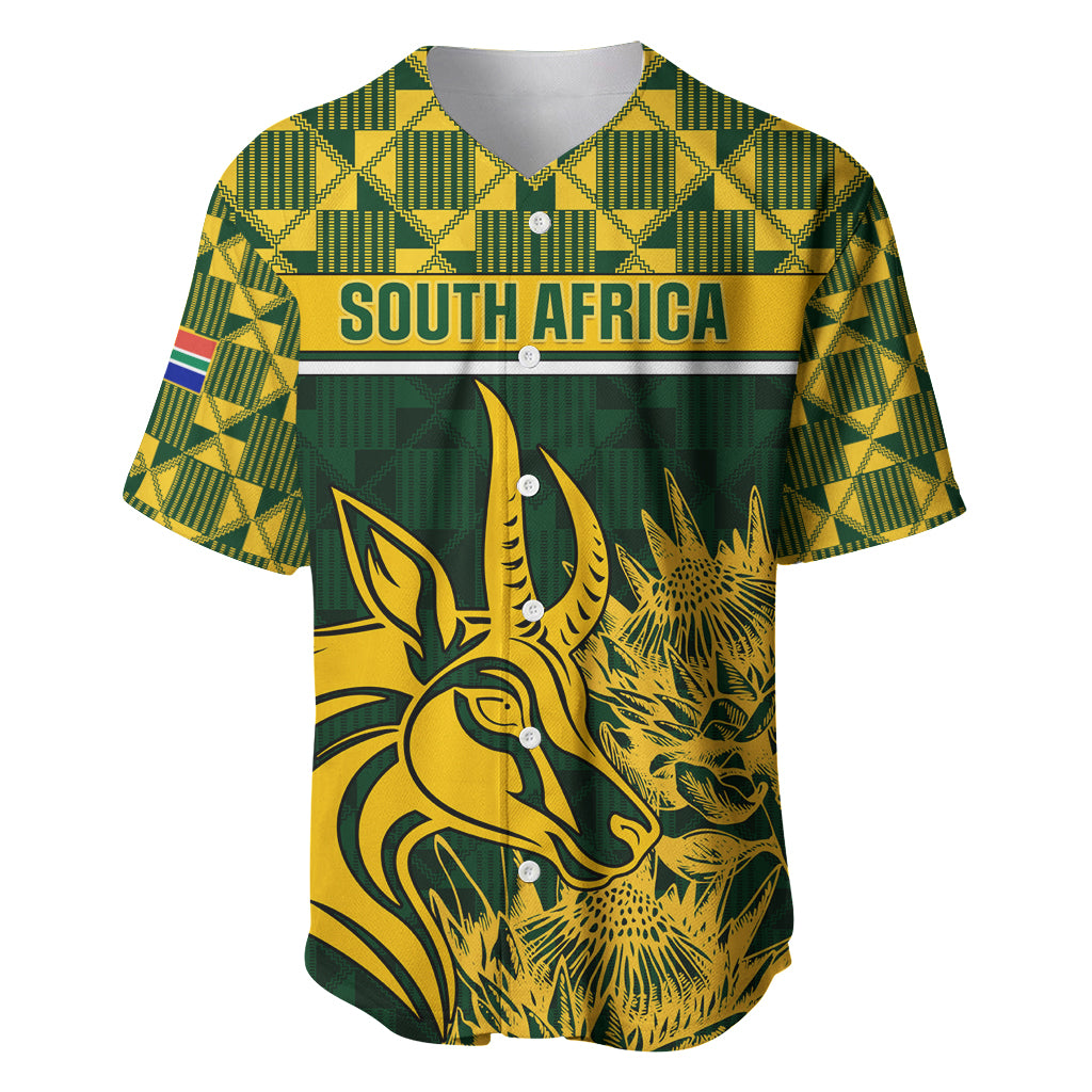 South Africa Rugby Baseball Jersey Go Springboks African Pattern LT01