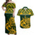 South Africa Rugby Couples Matching Off Shoulder Maxi Dress and Hawaiian Shirt Go Springboks African Pattern - Wonder Print Shop