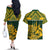 South Africa Rugby Couples Matching Off The Shoulder Long Sleeve Dress and Hawaiian Shirt Go Springboks African Pattern - Wonder Print Shop