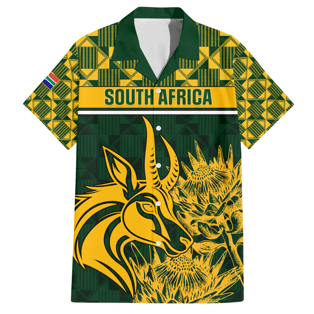 South Africa Rugby Hawaiian Shirt Go Springboks African Pattern - Wonder Print Shop