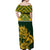 South Africa Rugby Off Shoulder Maxi Dress Go Springboks African Pattern - Wonder Print Shop