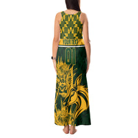 Custom South Africa Rugby Tank Maxi Dress Go Springboks African Pattern - Wonder Print Shop