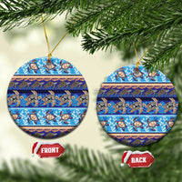 Hawaii Turtles Pattern Special Blue Ceramic Ornament - Wonder Print Shop