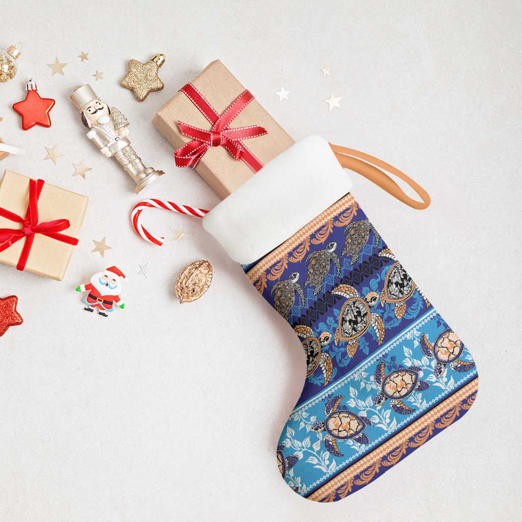 Hawaii Turtles Pattern Special Blue Christmas Stocking - Wonder Print Shop