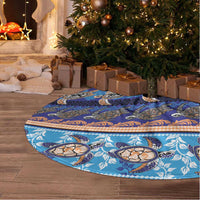 Hawaii Turtles Pattern Special Blue Tree Skirt - Wonder Print Shop