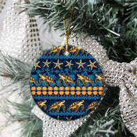 Hawaii Turtles Starfish Unique Pattern Ceramic Ornament - Wonder Print Shop