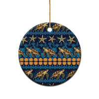 Hawaii Turtles Starfish Unique Pattern Ceramic Ornament - Wonder Print Shop