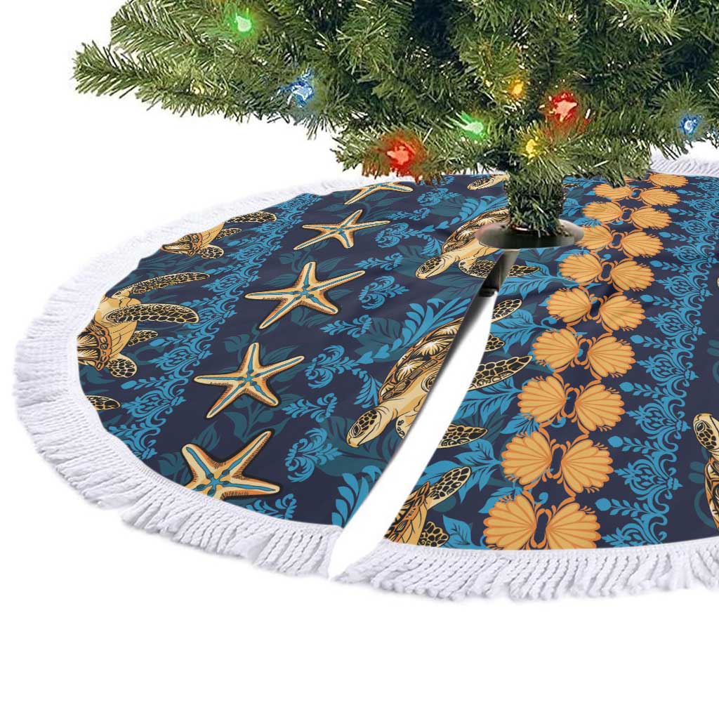 Hawaii Turtles Starfish Unique Pattern Tree Skirt - Wonder Print Shop