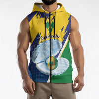 Yorumein SVG Personalized Sleeveless Zip Hoodie Pearl of Caribbean