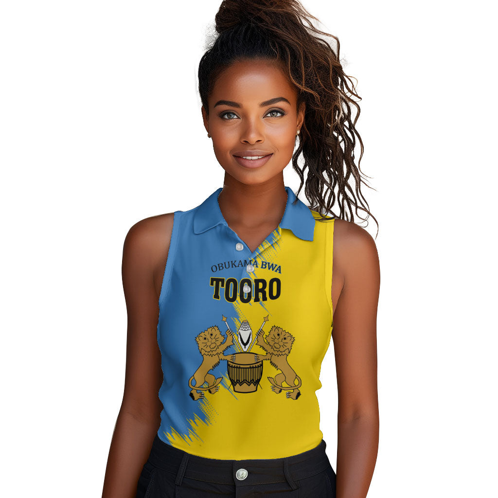 Personalised Kingdom of Tooro Women Sleeveless Polo Shirt Obukama bwa Tooro
