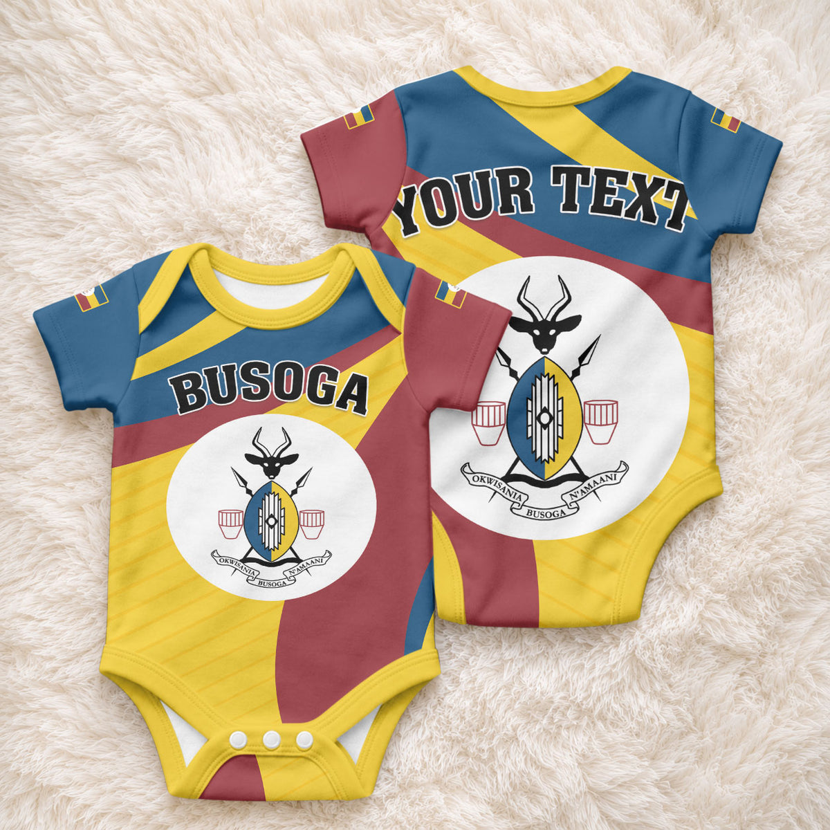 Personalised Kingdom of Busoga Baby Onesie Land of the Soga