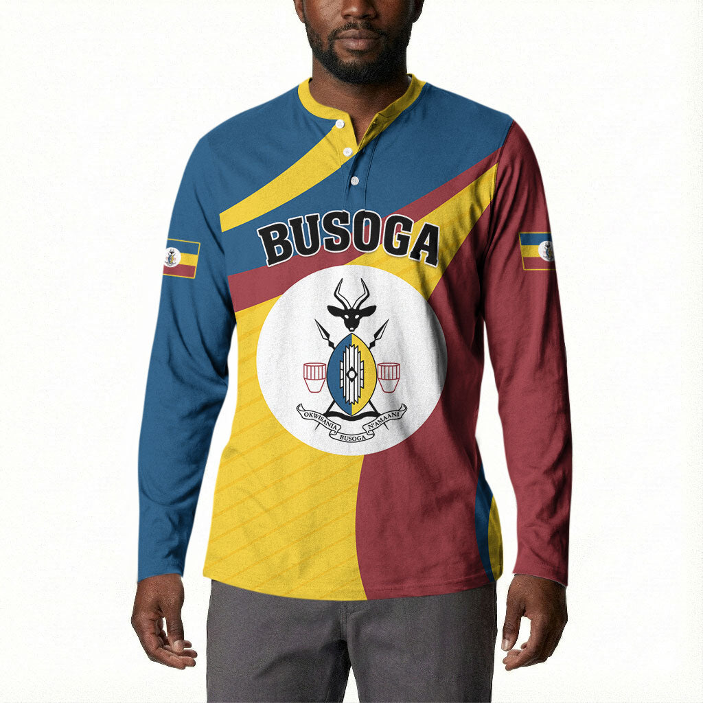 Personalised Kingdom of Busoga Button Sweatshirt Land of the Soga