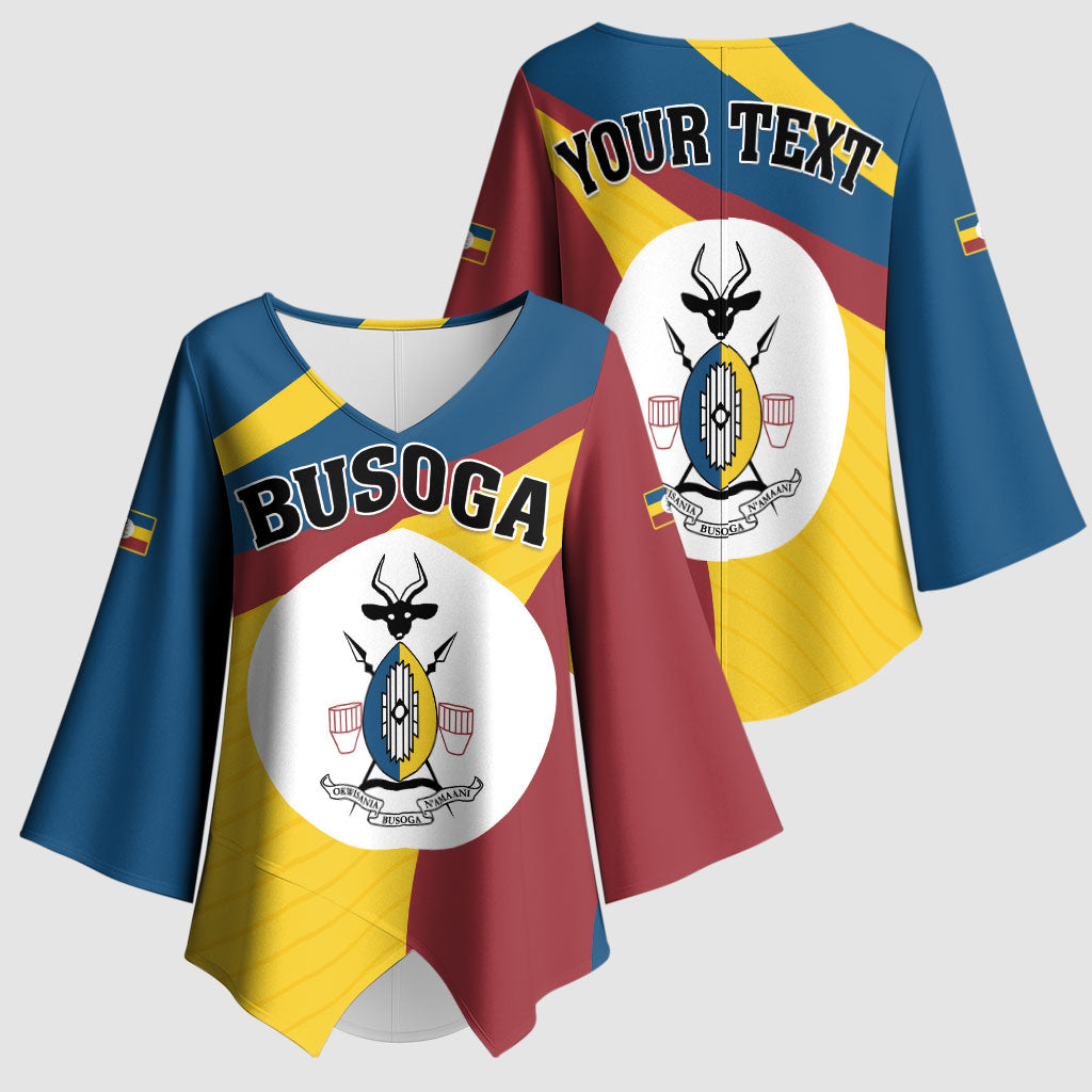 Personalised Kingdom of Busoga Kimono Sleeve Blouse Land of the Soga