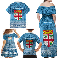Fiji Rugby Family Matching Off Shoulder Maxi Dress and Hawaiian Shirt Fijian Go 2023 World Cup - Wonder Print Shop