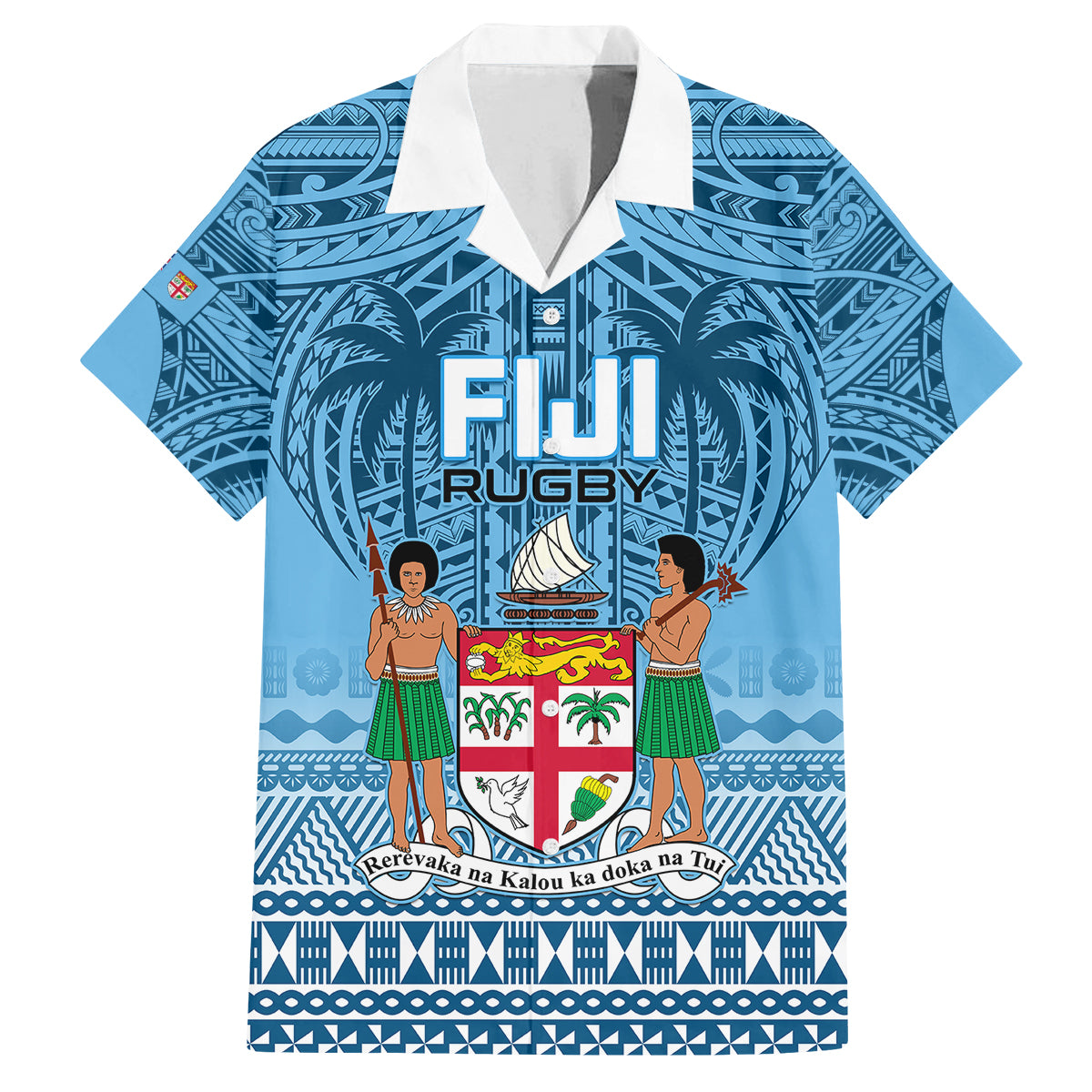 Fiji Rugby Family Matching Off Shoulder Short Dress and Hawaiian Shirt Fijian Go 2023 World Cup - Wonder Print Shop