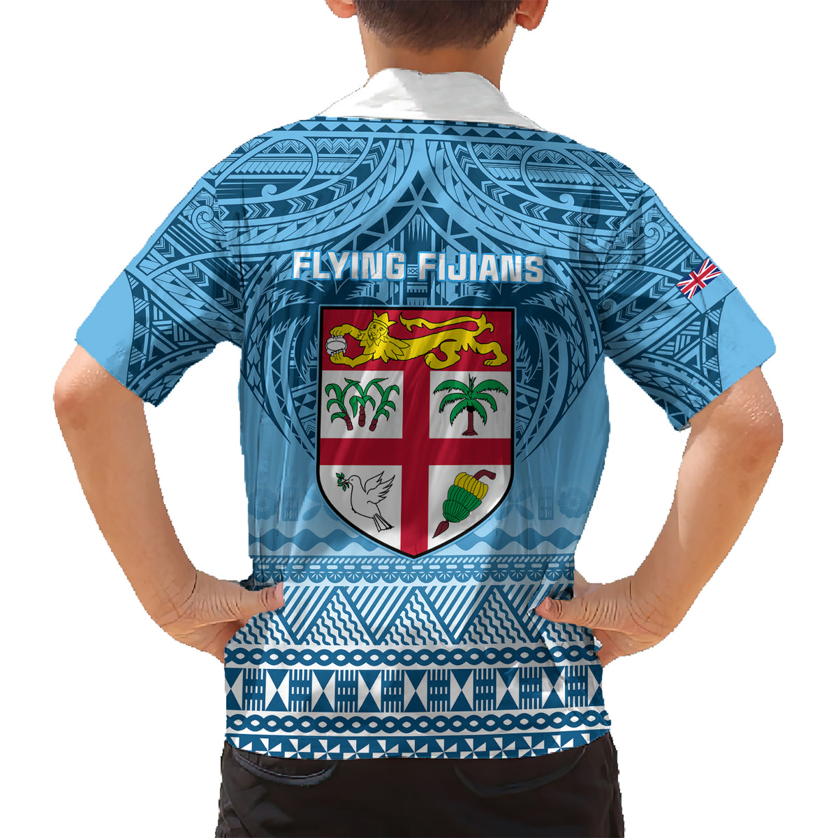 Fiji Rugby Kid Hawaiian Shirt Fijian Go 2023 World Cup - Wonder Print Shop