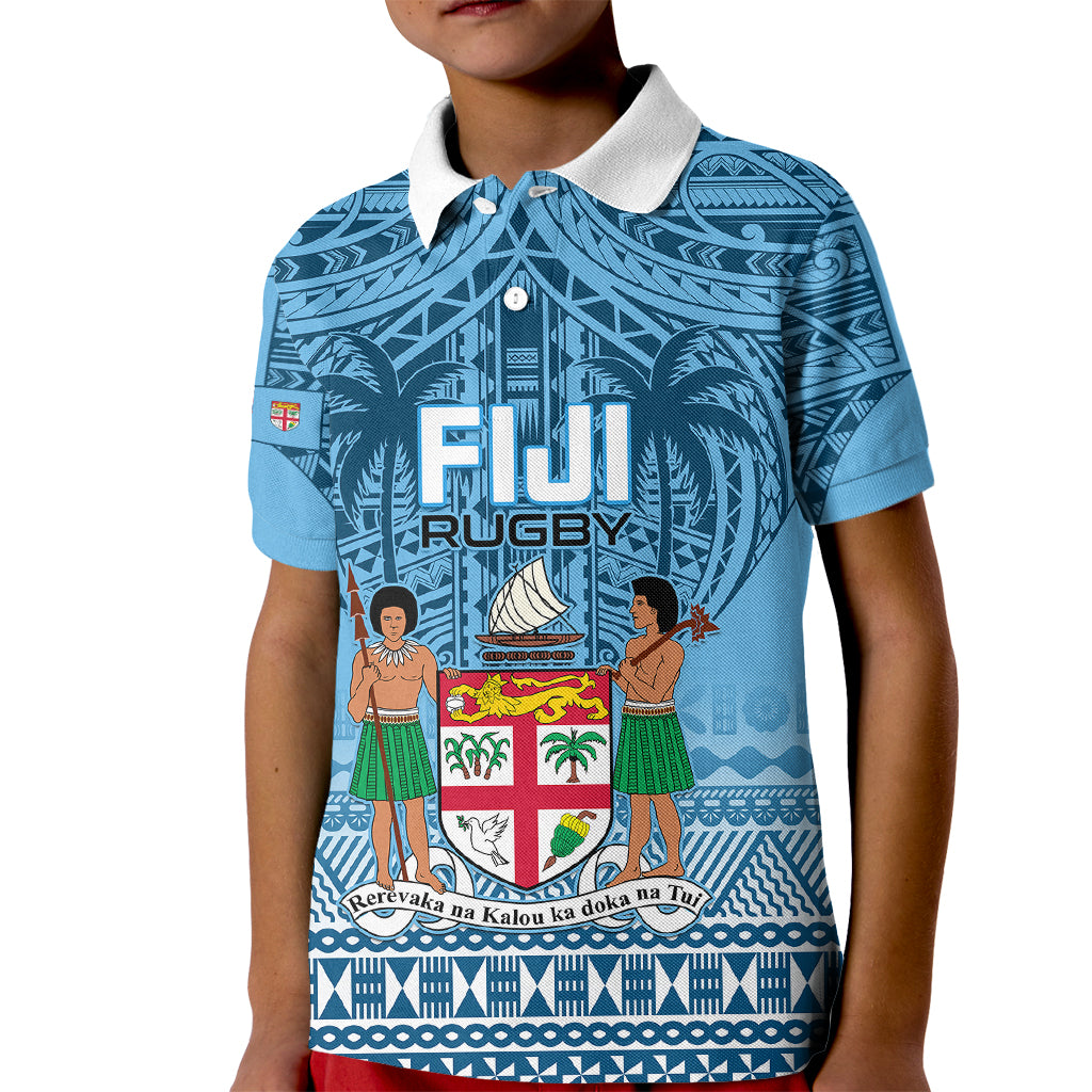 Fiji Rugby Kid Polo Shirt Fijian Go 2023 World Cup - Wonder Print Shop