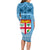 Fiji Rugby Long Sleeve Bodycon Dress Fijian Go 2023 World Cup - Wonder Print Shop