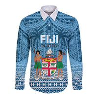 Fiji Rugby Long Sleeve Button Shirt Fijian Go 2023 World Cup - Wonder Print Shop