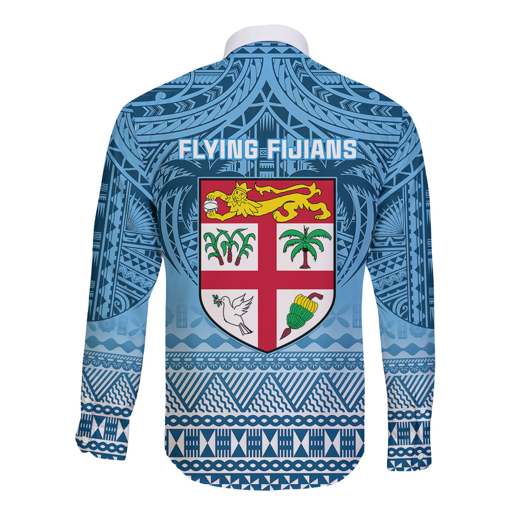 Fiji Rugby Long Sleeve Button Shirt Fijian Go 2023 World Cup - Wonder Print Shop