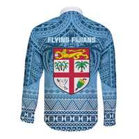 Fiji Rugby Long Sleeve Button Shirt Fijian Go 2023 World Cup - Wonder Print Shop