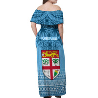 Fiji Rugby Off Shoulder Maxi Dress Fijian Go 2023 World Cup - Wonder Print Shop