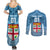 Custom Fiji Rugby Couples Matching Summer Maxi Dress and Long Sleeve Button Shirts Fijian Go 2023 World Cup - Wonder Print Shop