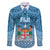 Custom Fiji Rugby Family Matching Off Shoulder Long Sleeve Dress and Hawaiian Shirt Fijian Go 2023 World Cup - Wonder Print Shop