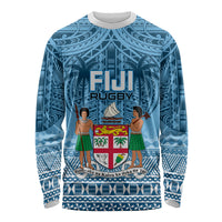 Custom Fiji Rugby Long Sleeve Shirt Fijian Go 2023 World Cup - Wonder Print Shop