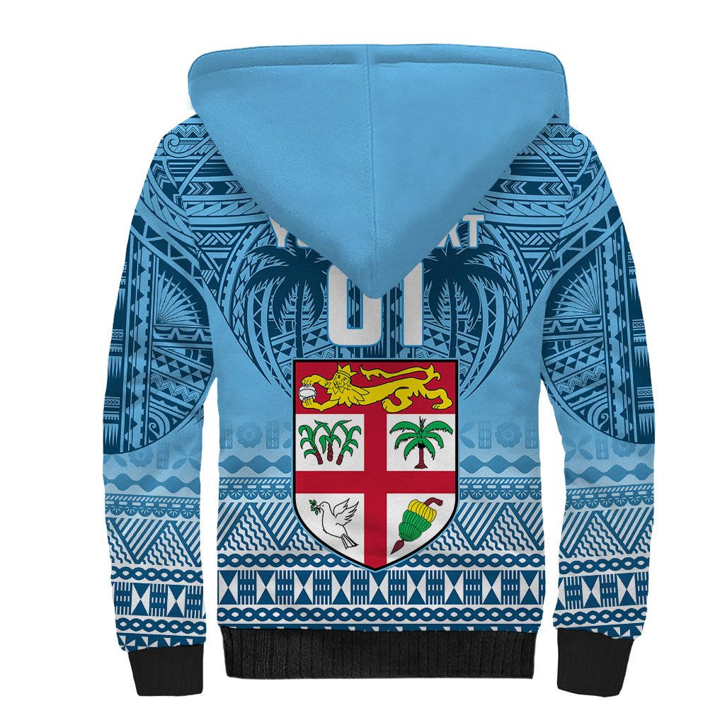 Custom Fiji Rugby Sherpa Hoodie Fijian Go 2023 World Cup - Wonder Print Shop