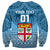 Custom Fiji Rugby Sweatshirt Fijian Go 2023 World Cup - Wonder Print Shop