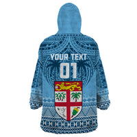 Custom Fiji Rugby Wearable Blanket Hoodie Fijian Go 2023 World Cup - Wonder Print Shop