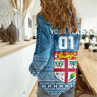 Custom Fiji Rugby Women Casual Shirt Fijian Go 2023 World Cup - Wonder Print Shop