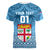 Custom Fiji Rugby Women V Neck T Shirt Fijian Go 2023 World Cup - Wonder Print Shop