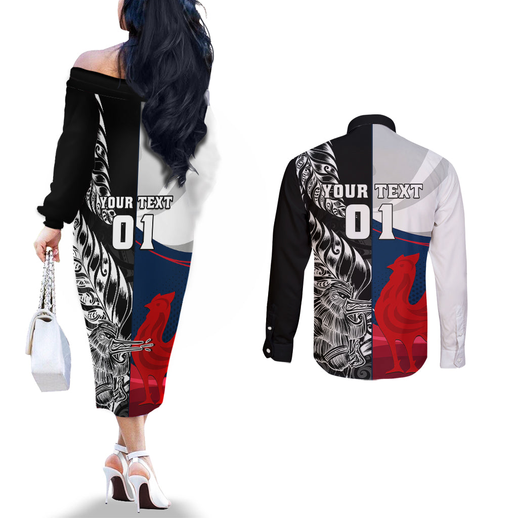 custom-new-zealand-and-france-rugby-couples-matching-off-the-shoulder-long-sleeve-dress-and-long-sleeve-button-shirts-xv-de-france-kiwi-silver-fern-2023-world-cup