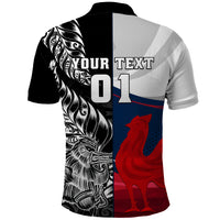 Custom New Zealand And France Rugby Polo Shirt XV de France Kiwi Silver Fern 2023 World Cup - Wonder Print Shop