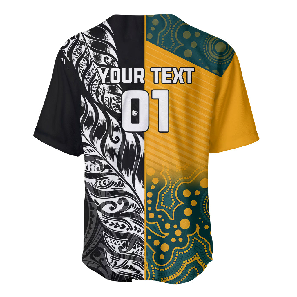 Custom New Zealand And Australia Rugby Baseball Jersey Wallabies Kiwi Silver Fern 2023 World Cup - Wonder Print Shop