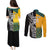 Custom New Zealand And Australia Rugby Couples Matching Puletasi Dress and Long Sleeve Button Shirts Wallabies Kiwi Silver Fern 2023 World Cup - Wonder Print Shop